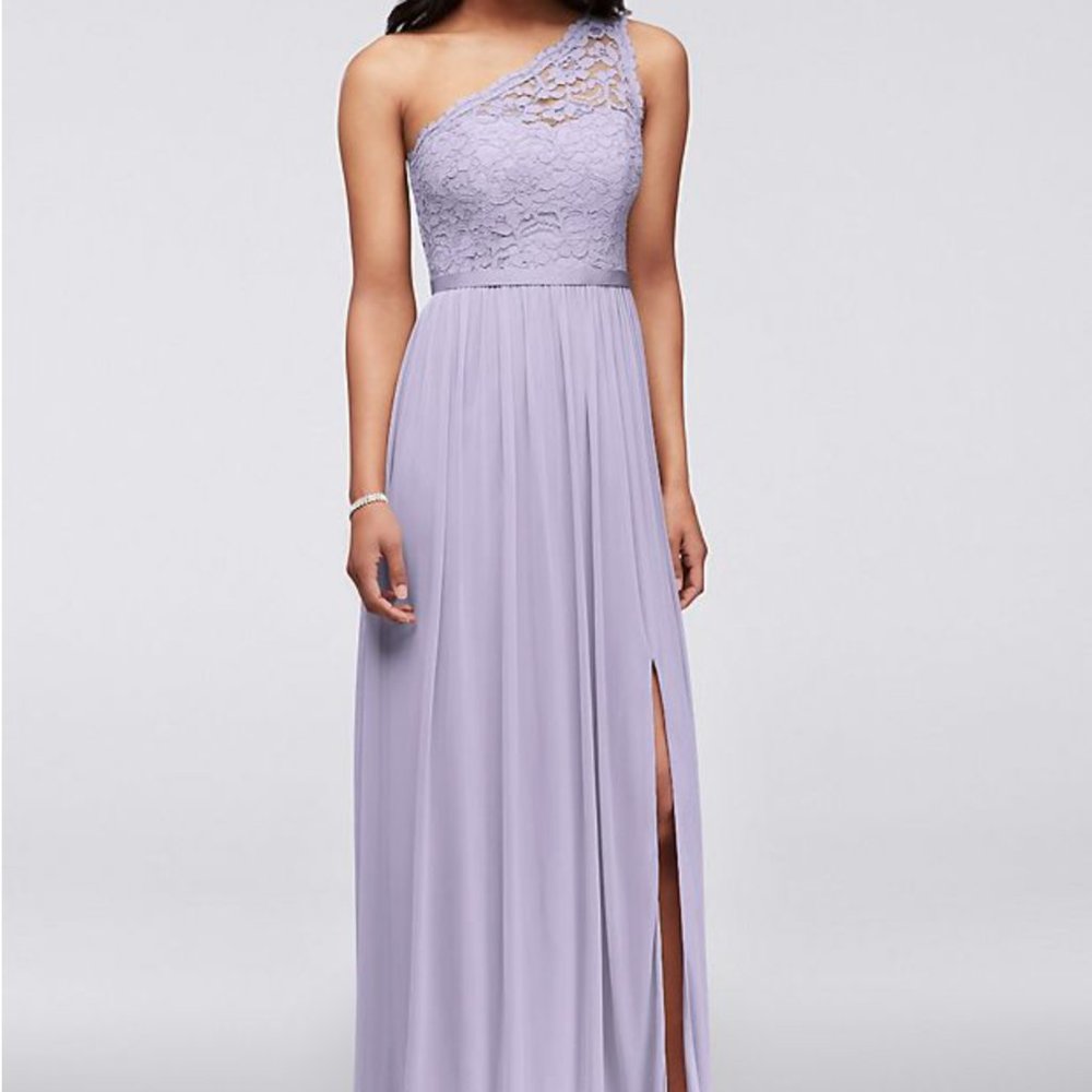 Long One Shoulder Lace Bridesmaid Iris Dress